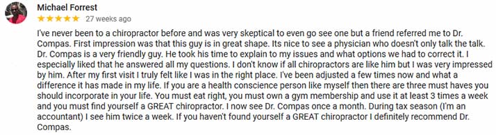Chiropractic Washington DC Google Review